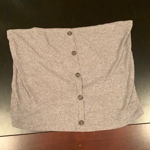 Light grey American eagle tube top with buttons